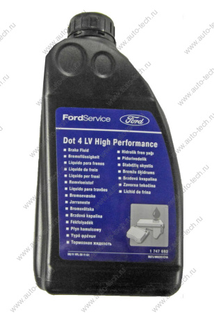 Жидкость тормозная FORD LV High Performance DOT4 1 л FORD 1847947
