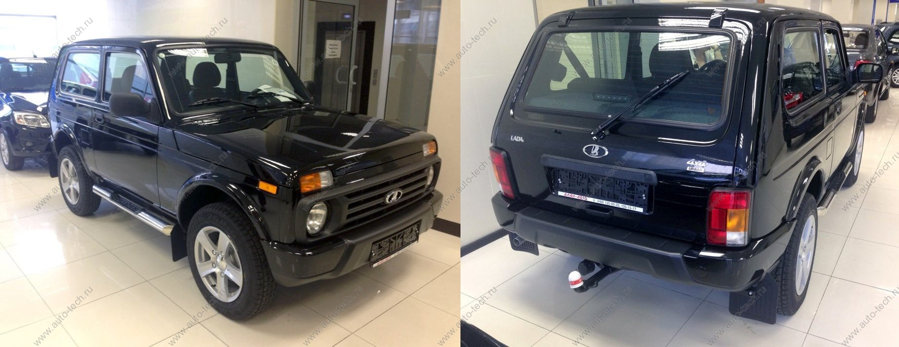 Бампер задний крашеный ВАЗ-21214 Niva Urban 672 Черная Пантера Кампласт LADA 21214-2804010-672