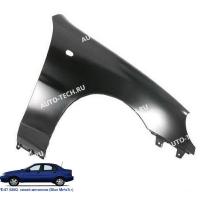 Крыло переднее правое Chevrolet Lanos крашеное Blue metallic Синий металлик FE87-520Q с отв п/повт. API