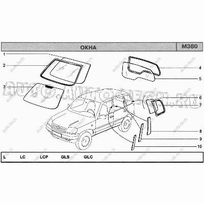 Стекло двери задка ВАЗ-2123 с эл/об сетка КМК KMK GLass 21230630301403