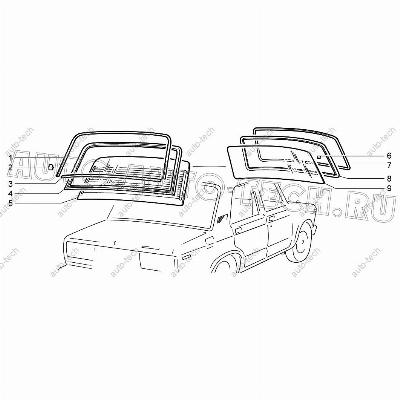 Стекло заднее ВАЗ-2101-2107 с эл/об КМК KMK GLass 21060-5207010-01