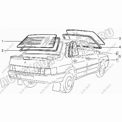 Стекло ветровое ВАЗ-2108 бесцветное КМК KMK GLass 21080-5206016-06