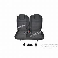 Сиденья Lada Largus Cross Grey передние+задние комплект (цвет черный) (с электрич подогревом передних сидений) + серые вставки на передних сидениях Lada LADA 8450009126