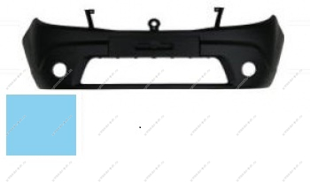 Бампер передний RENAULT Sandero крашеный с отв под птф Bleu Electrique RNZ Мет 2008-2013 API Api 620226092R-RNZ