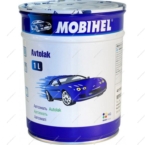 Базовая эмаль металлик Mobihel Белая (алкид) 1л MOBIHEL 201