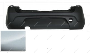 Бампер задний RENAULT Sandero крашеный Blanc glacier 369 Белый лед 2008-2013 BodyParts  8200735456-369