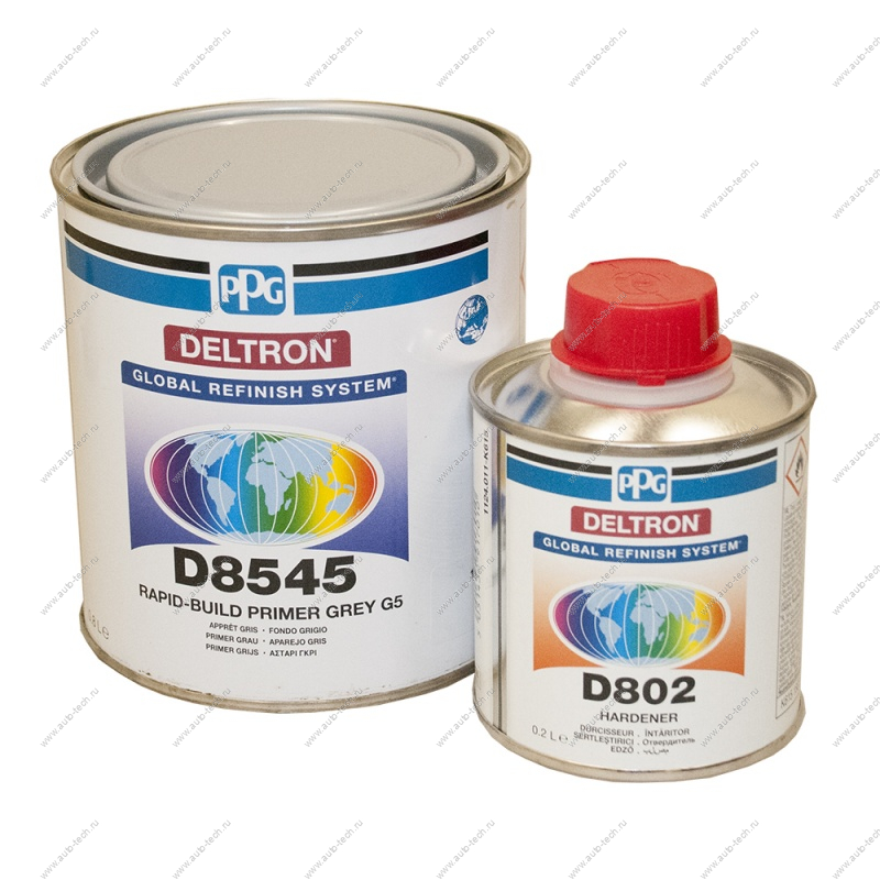 PPG Грунт 2К серый 4:1 в комплекте D8545 0,8л + D802 0.2л PPG D8545