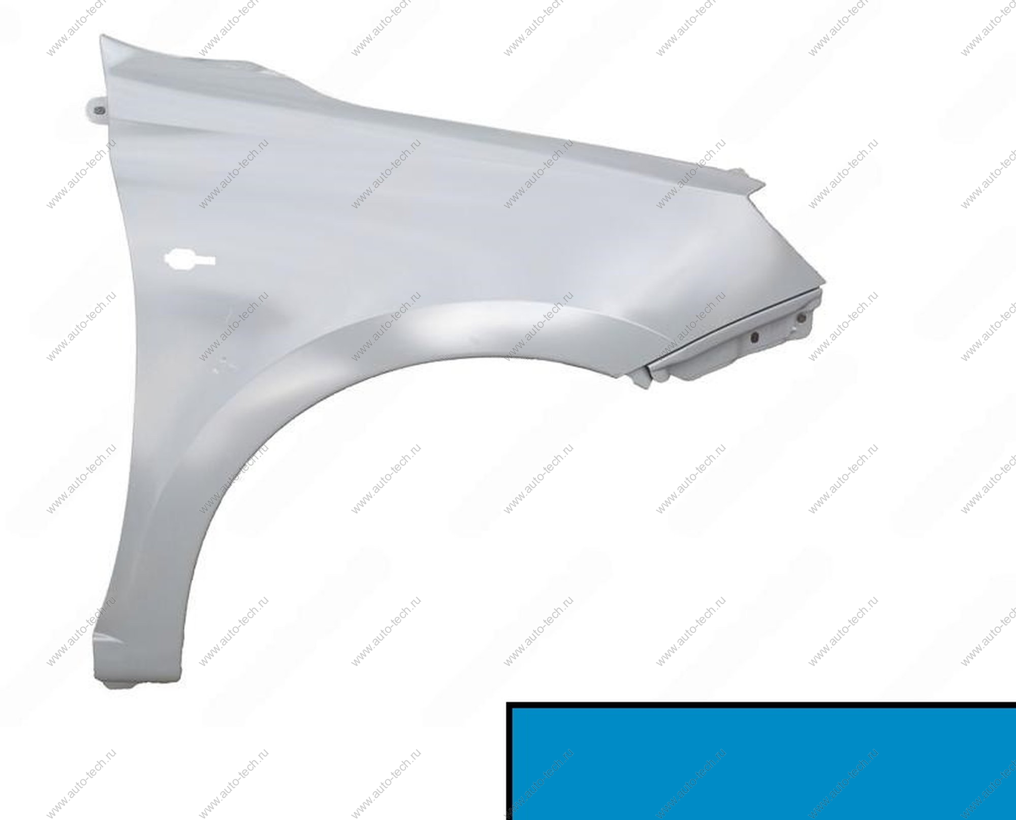 Крыло переднее правое (FL) LADA GRANTA 2018- крашеное в цвет 418 Голубая планета (Ярко-синий) с отв. п/пов. АвтоВАЗ LADA 8450104272-418