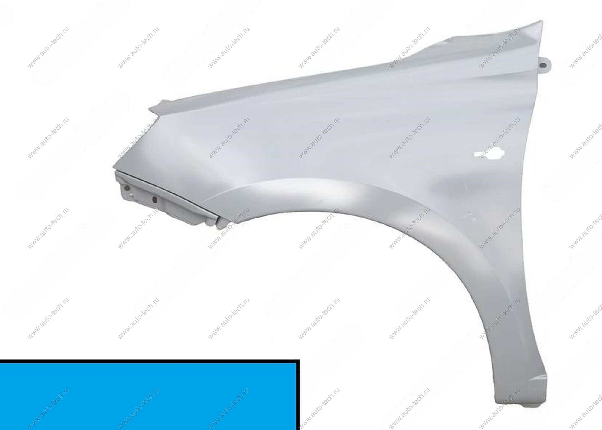 Крыло переднее левое (FL) LADA GRANTA 2018- крашеное в цвет 418 Голубая планета (Ярко-синий) без отв. п/пов. АвтоВАЗ LADA 8450104277-418