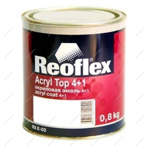 Автоэмаль REOFLEX акриловая 4+1 белая 202 GAZ 0,8кг REOFLEX 202-3