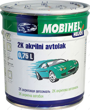 Автоэмаль.Mobihel Белая 2К АКРИЛ(0,75Л + отв.9900 0,375л) MOBIHEL 202