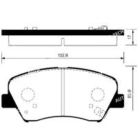 Тормозные колодки передние Кiа Rio 2015-2017 HI-Q Sangsin HI-Q Sangsin SP1400