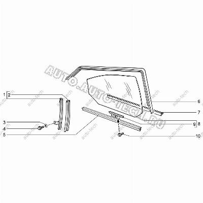 Стекло опускное передней двери ВАЗ-2110 правое КМК KMK GLass 21100-6103210-03