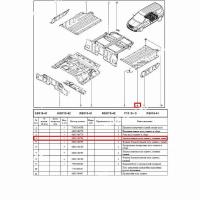 Панель боковая пола LADA Largus/Лада Ларгус заднего съемная левая Lada LADA 6001548794