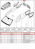 Стекло двери задка Tinted (тонирован) правое LADA Largus КМК KMK GLass VAZS0511