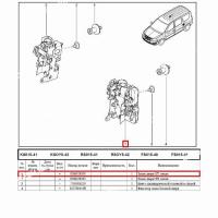 Замок двери LADA Largus/Лада Ларгус внутренний задний левый с эл. приводом Renault RENAULT 825032094R