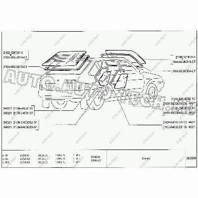 Стекло опускное задней двери ВАЗ-2109 левое бесц.. AGC Бор AGC 4035856