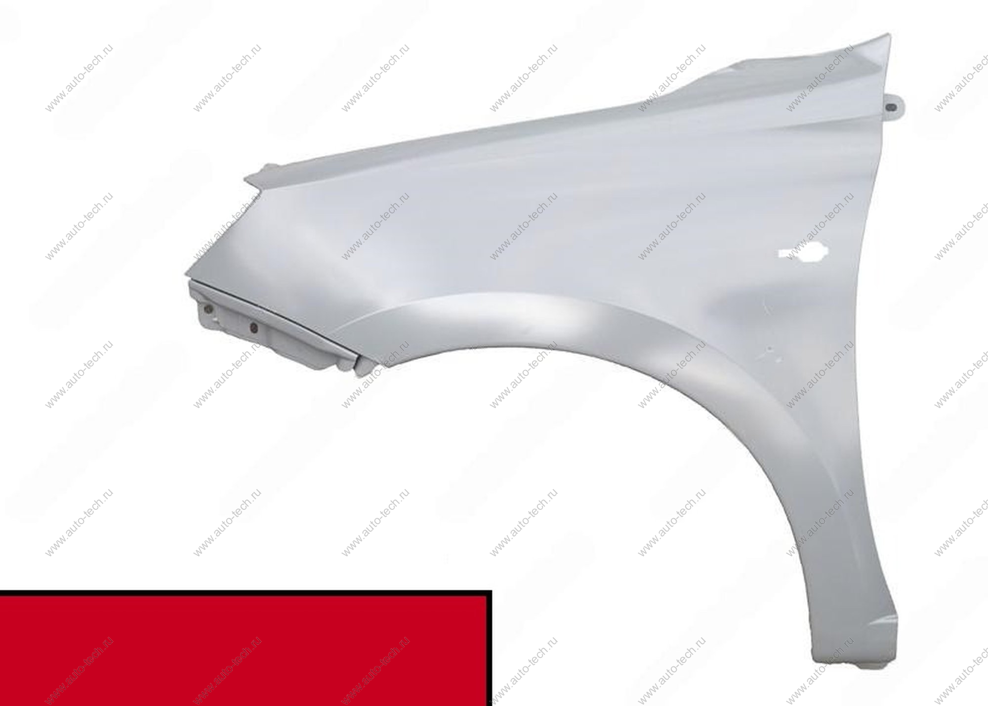 Крыло переднее левое (FL) LADA GRANTA 2018- крашеное в цвет 195 Сердолик (красный) без отв. п/пов. АвтоВАЗ LADA 8450104277-195