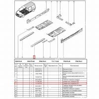 Лонжерон центральный левый под полом LADA Largus/Лада Ларгус Румыния Оригинал  751758525R