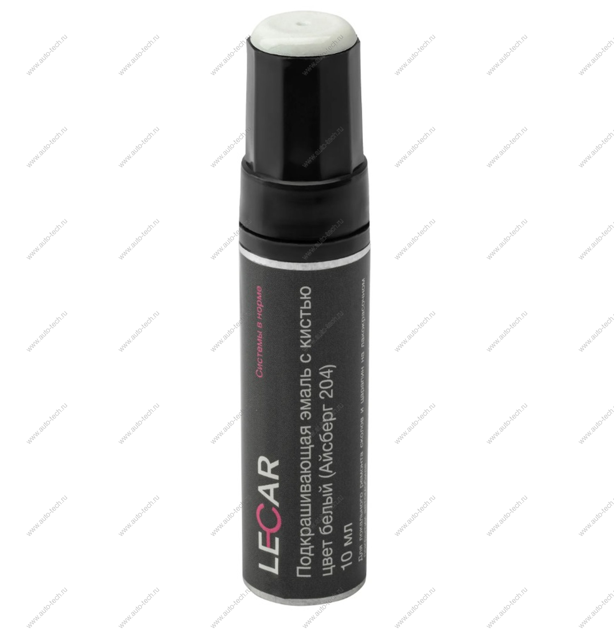 Подкрашивающая эмаль с кистью , цвет белый (Айсберг 204), 10 мл. Lecar LECAR000141912