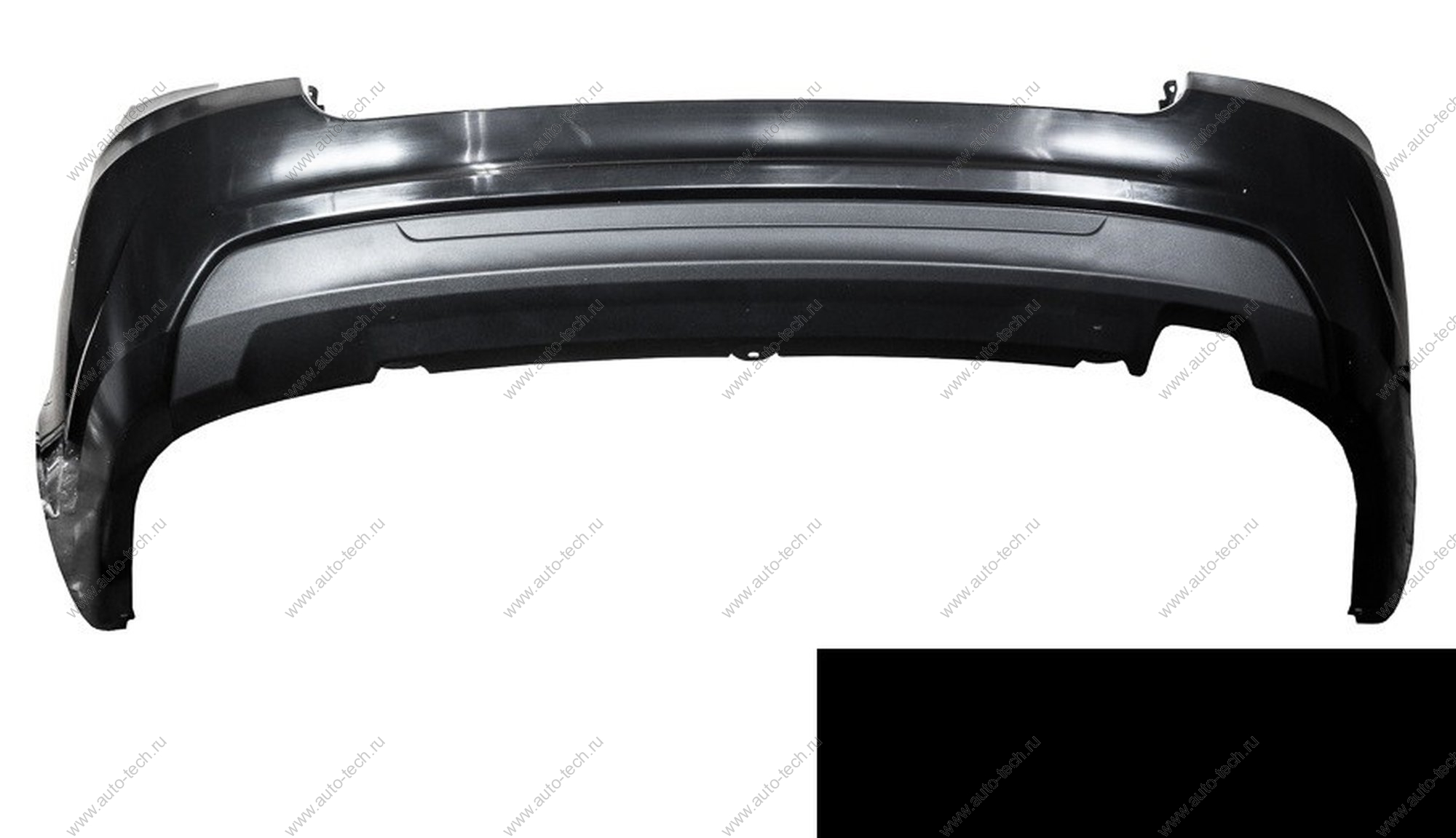 Бампер задний (FL) LADA GRANTA 2018- (седан) крашеный в цвет 672 Пантера(чер) низ не краш Кампласт