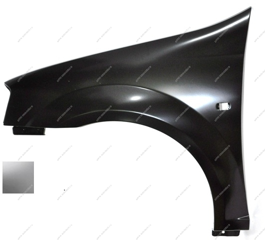 Крыло переднее левое RENAULT Logan/Рено Логан крашеное 632 Gris boreal Серебристый Renault RENAULT 6001549971-632