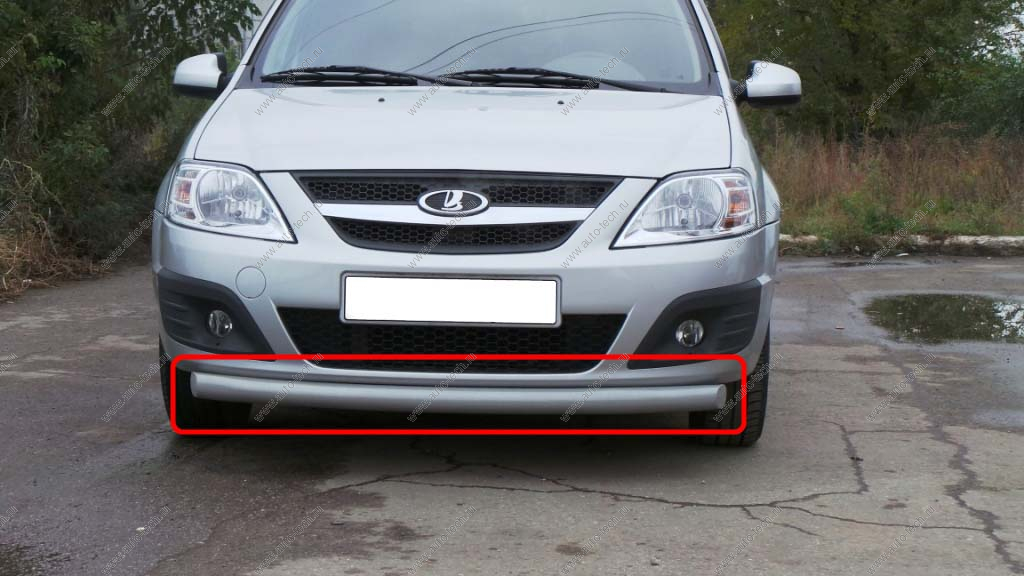 Защита LADA Largus/Лада Ларгус переднего бампера труба 63,5 мм (нержавеющая сталь) Lada GAMMA ЛАР.0201
