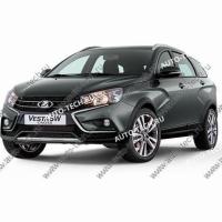 Накладка переднего бампера левая+правая Lada Vesta SW Cross крашенная 496 Фантом (серо-голубой) к-т Lada Накладка переднего бампера левая+правая Lada Vesta SW Cross крашенная 496 Фантом (серо-голубой) к-т Lada