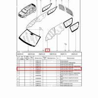 Стекло двери LADA Largus/Лада Ларгус переднее левое бесцвет 6001546702 КМК KMK GLass 7264LCLS4FD