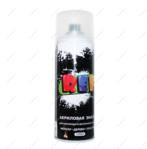 Лак акриловый, быстросохнущий. Бесцветный REF Аэрозоль 500мл REF 0190