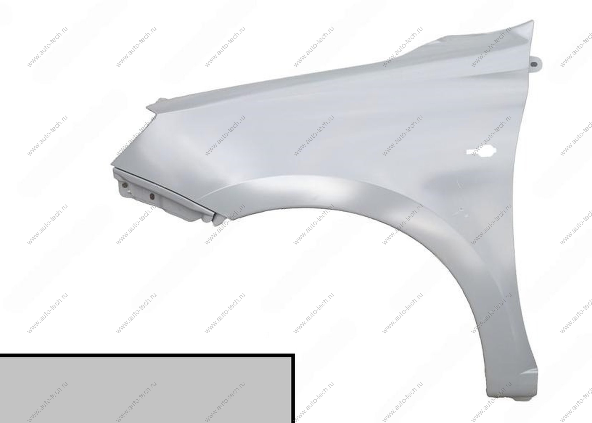 Крыло переднее левое (FL) LADA GRANTA 2018- крашеное в цвет 610 Рислинг (серебристый) без отв. п/пов. АвтоВАЗ LADA 8450104277-610