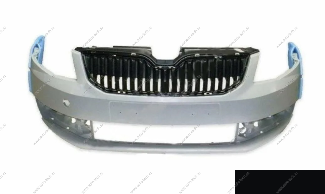 Бампер передний крашеный SKODA OCTAVIA A7 (с отв. под омыв.) (9910 - BLACK MAGIC) TYG TYG 5EU807217-9910