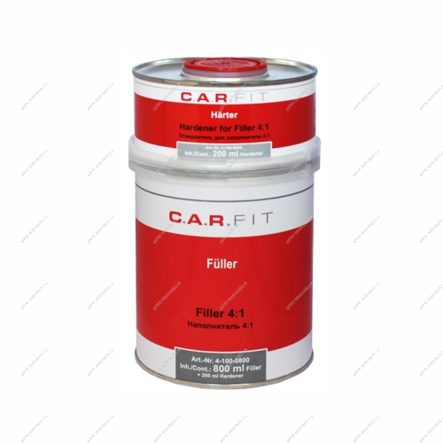 Грунт-наполнитель 4:1 черный (0,8+отвр, 0,2кг) C.A.R .FIT C.A.R .FIT 4-101-0800