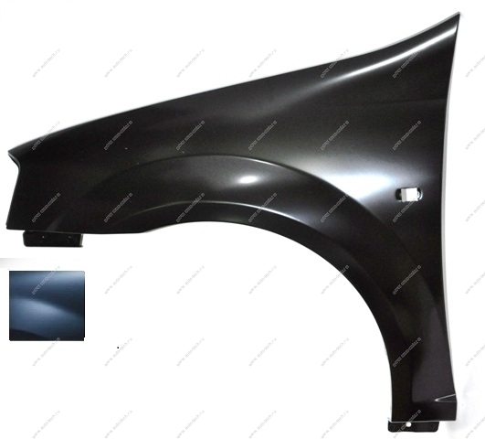 Крыло переднее левое RENAULT Logan/Рено Логан крашеное RNF Blue minerale Синий минерал Renault Api 6001549971-RNF