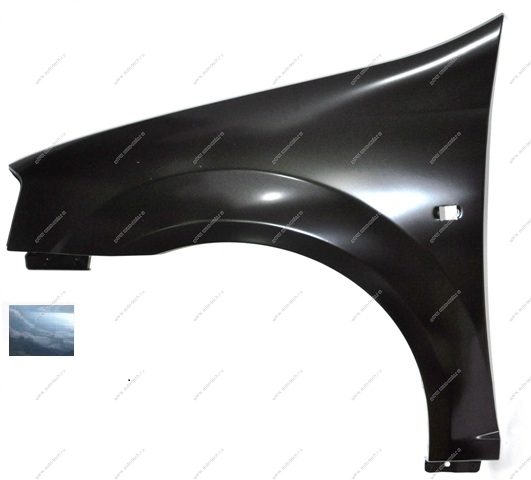 Крыло переднее левое RENAULT Logan/Рено Логан крашеное B66 Gris eclipse Серое затмение Api Api 6001549971-B66