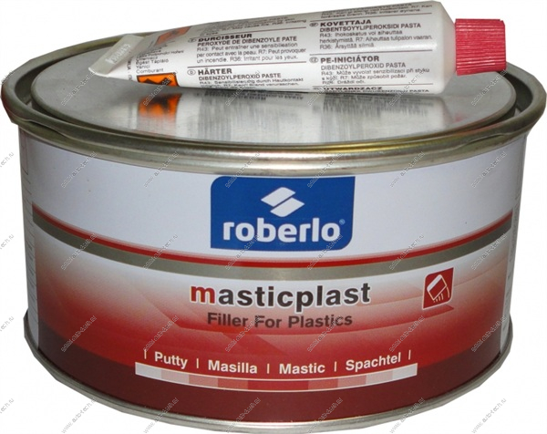 Roberlo MASTICPLAS 2-х -п/э шпатлевка для пластика 1кг  000