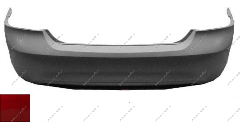 Бампер задний Ford Focus 2 седан крашеный Red Candy 2 Pearl RZ Китай  FDFOC08-640-RZ