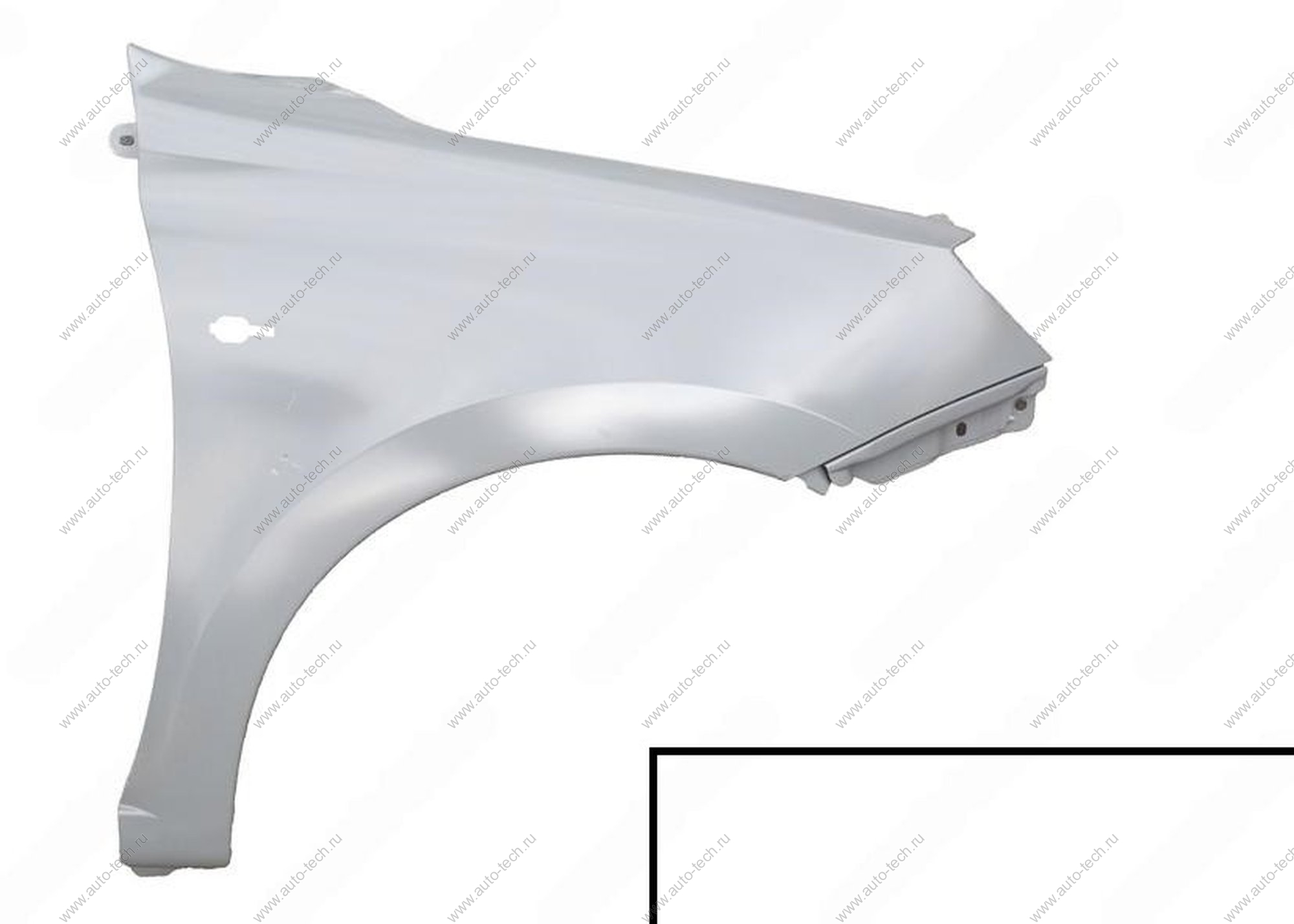 Крыло переднее правое (FL) LADA GRANTA 2018- крашеное в цвет 240 Белое облако (белый без отв. п/пов. (пластик) Кампласт Кампласт 8450104274-240