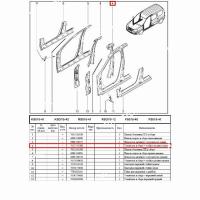 Стойка средняя LADA Largus/Лада Ларгус левая кузова 765173258R Renault