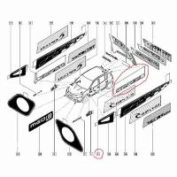 Наклейка двери RENAULT Sandero Stepway/Рено Сандеро Стапвей 2014- левая левая Renault