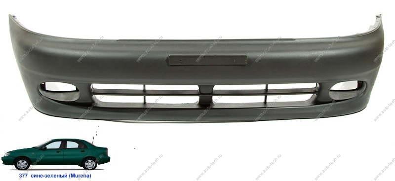 Бампер передний Chevrolet Lanos крашеный Murena Сине-зеленый 377 c 1998 г Gamma GAMMA GM-BF-2965-377