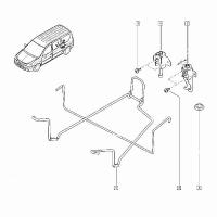 Корзина крепление запасного колеса б/у LADA Largus Renault RENAULT 849804260R-1