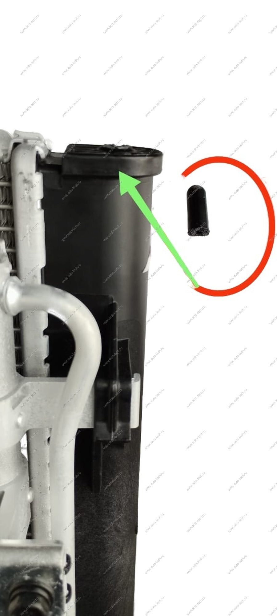 УЦЕНКА Радиатор охлажд новый ВАЗ-2190 до 2015 + рад.конд. с эл. вент.(1 спереди +1 сзади) мкпп (Сломано нижн. крепление ) Lada LADA 21900130000811