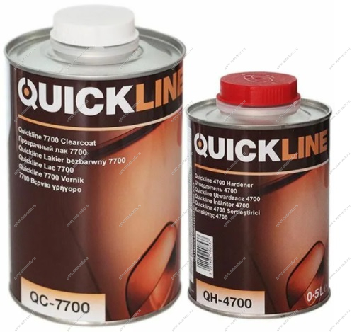 Лак 2+1 HS QUICKLINE Прозрачный 5л+Отвер 2,5л (4700/S2.5-QH ) Quickline 7700/S5-QC