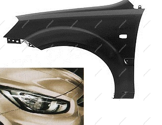 Крыло переднее левое KIA Rio крашеное Бежевый металлик UBS 2011-2015 Api  66311-4X000-UBS