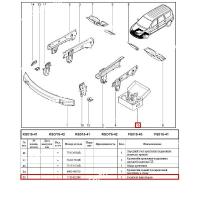 Ремкомплект LADA Largus фиксаторов для переднего усилителя Renault RENAULT 7711422384