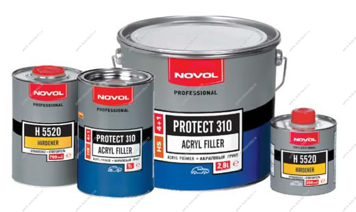 Novol Грунт PROTECT 310 4+1HS черный (1л+0,25л отв. H5520) к-т Novol 37141