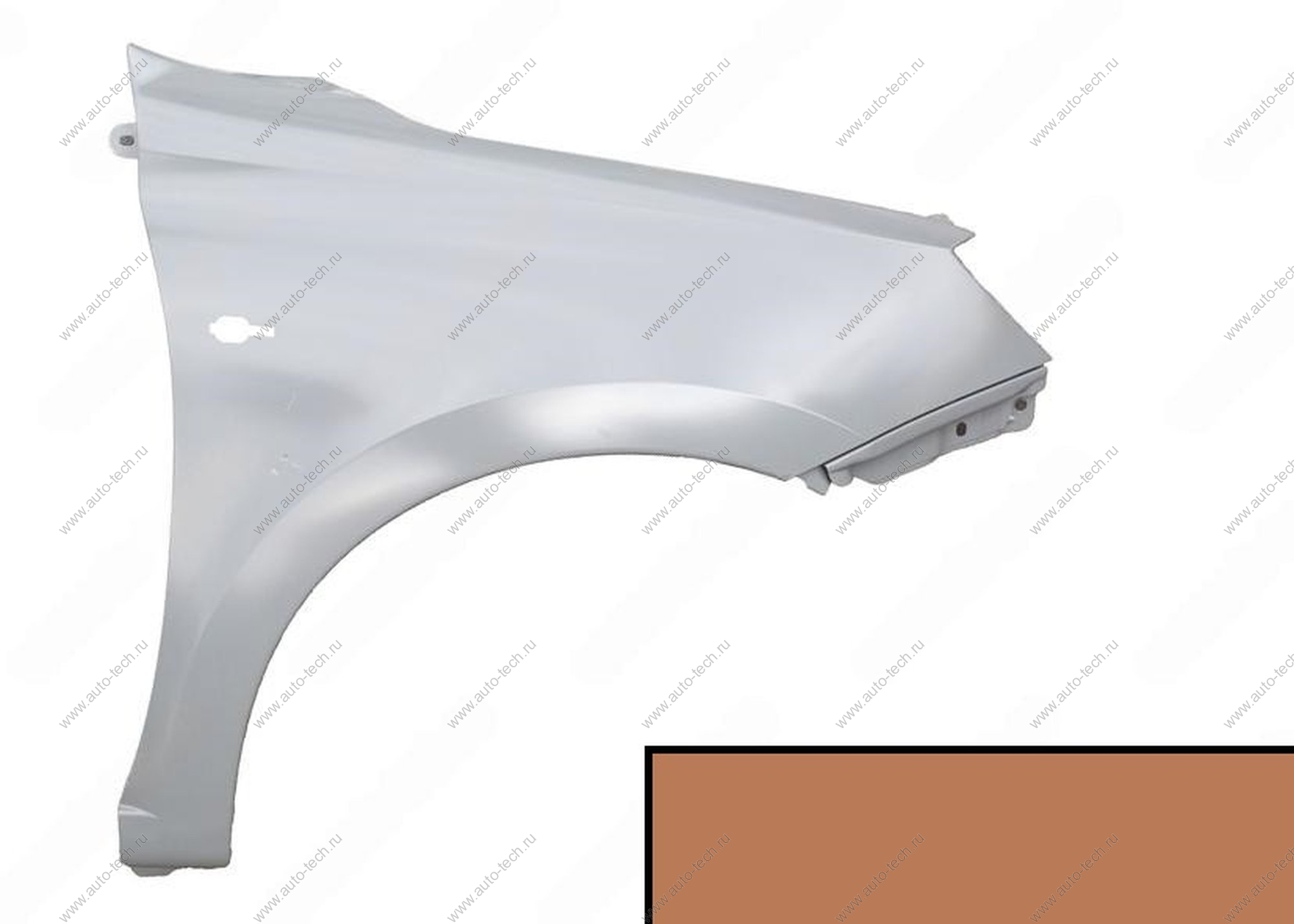 Крыло переднее правое (FL) LADA GRANTA 2018- крашеное в цвет 790 Кориандр (золотисто-коричневый) без отв. п/пов. АвтоВАЗ LADA 8450104274-790