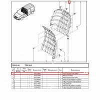 Перегородка LADA Largus/Лада Ларгус кузова правая Renault RENAULT 6001549486