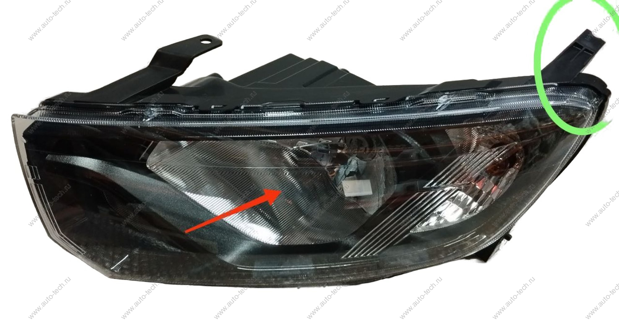 УЦЕНКА Фара левая новая (FL) LADA GRANTA 2018- под гидрокорр до 22.06.2023 ORIGINAL ( Отломано верхнее крепление, шатается отражатель ) Lada LADA 8450100857